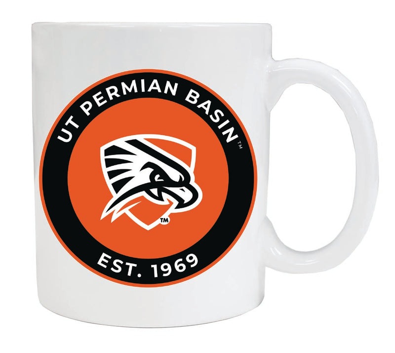 University of Texas of the Permian Basin 12 oz White Ceramic Coffee Mug Circle Design Officially Licensed Collegiate Product 2-Pack