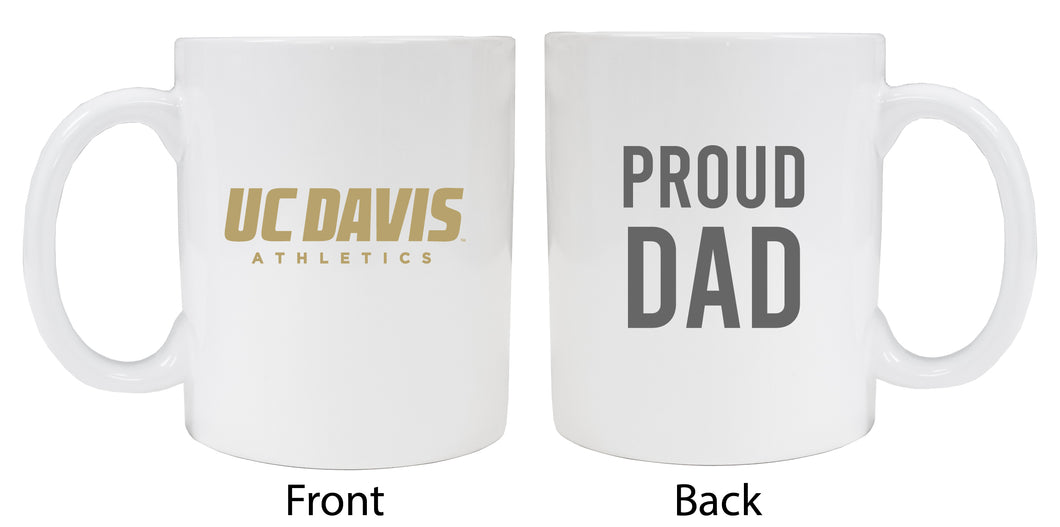 UC Davis Aggies Proud Dad Ceramic Coffee Mug - White (2 Pack)