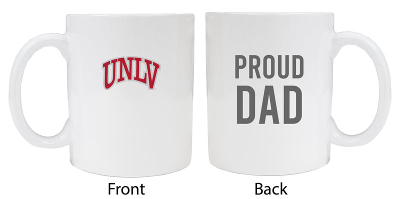 UNLV Rebels Proud Dad Ceramic Coffee Mug - White (2 Pack)