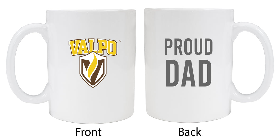 Valparaiso University Proud Dad Ceramic Coffee Mug - White (2 Pack)