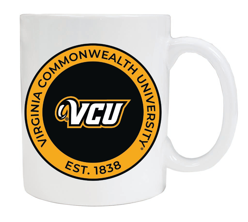 Virginia Commonwealth 12 oz White Ceramic Coffee Mug Circle Design Officially Licensed Collegiate Product 4-Pack
