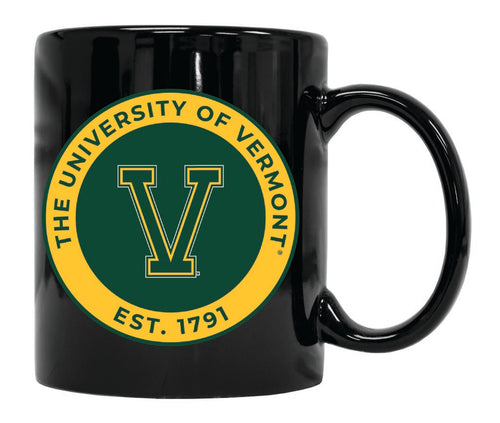 Vermont Catamounts 12 oz Black Ceramic Coffee Mug Circle Design Officially Licensed Collegiate Product Single