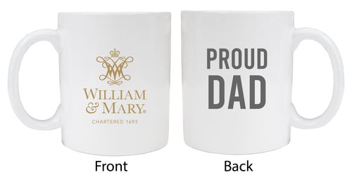 William and Mary Proud Dad Ceramic Coffee Mug - White (2 Pack)