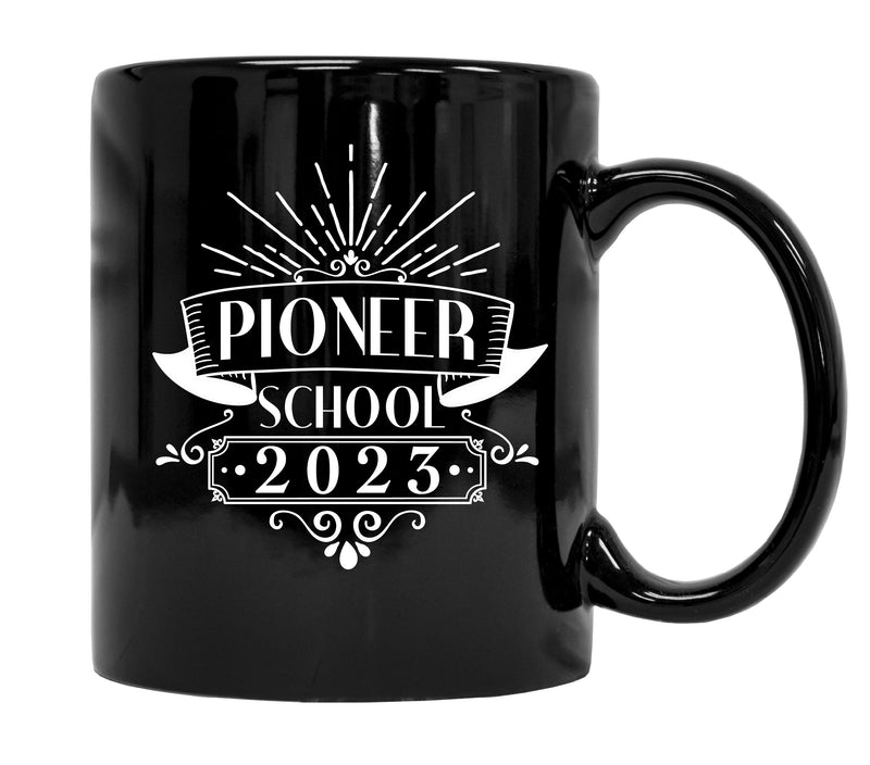 2023 Pioneer School Black Ceramic Coffee Mug