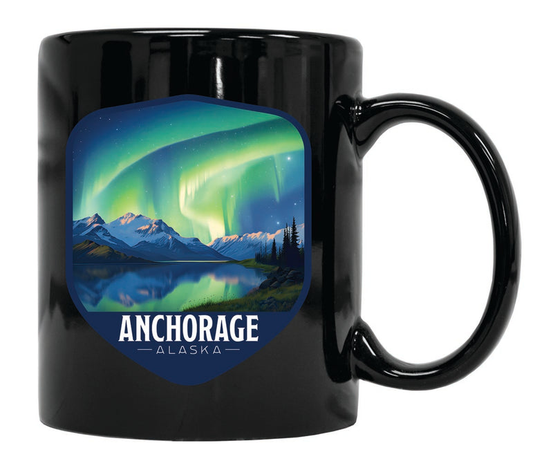 Anchorage Alaska Souvenir 12 oz Ceramic Coffee Mug Black
