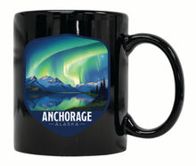 Load image into Gallery viewer, Anchorage Alaska Aurora Borealis Design Souvenir 12 oz Ceramic Coffee Mug
