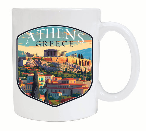 Athens Greece Acropolis Cityscape Design Souvenir 12 oz Ceramic Coffee Mug White Single
