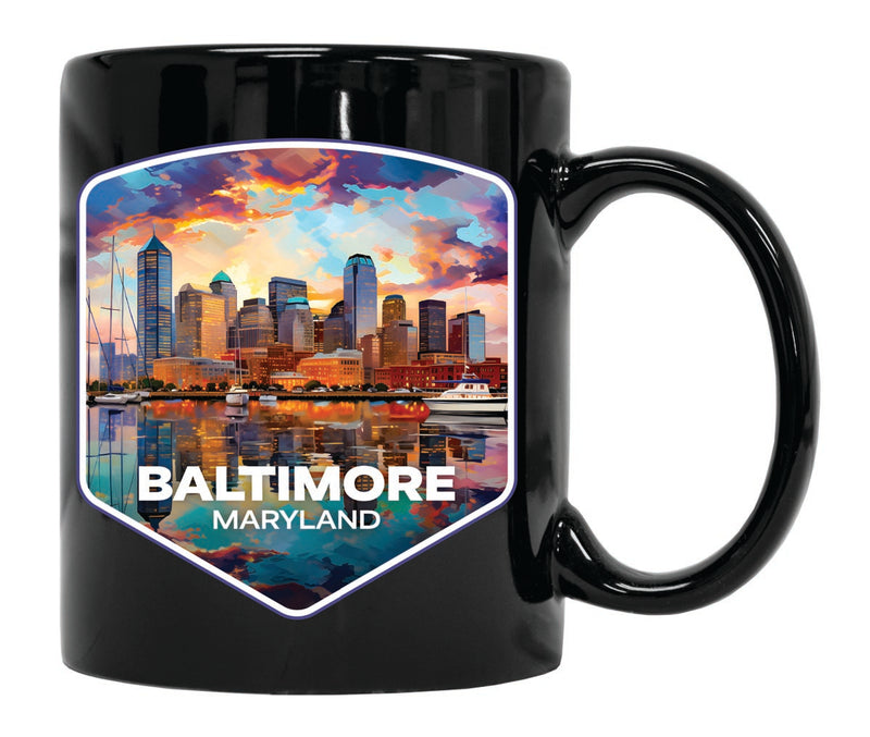 Baltimore Maryland Souvenir 12 oz Ceramic Coffee Mug Black