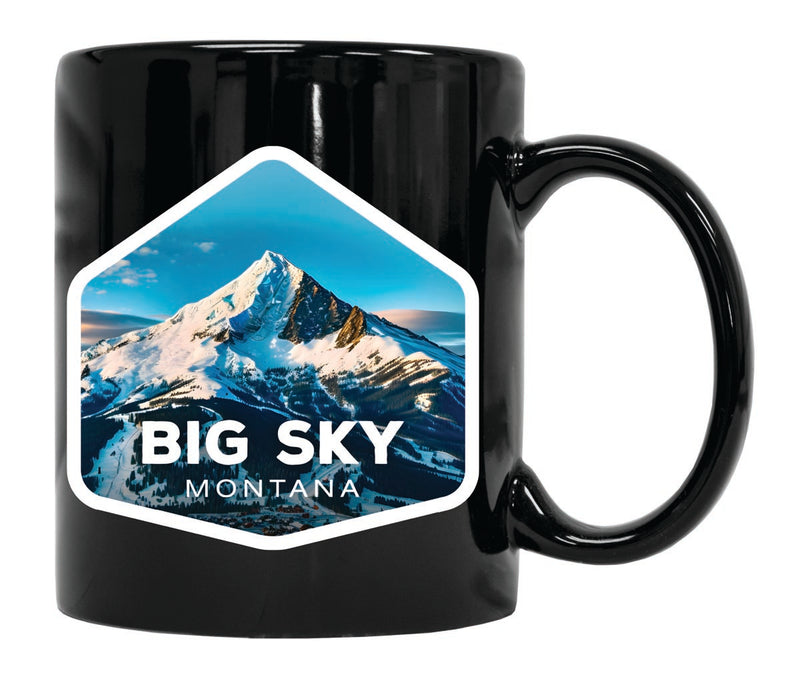 Big Sky Montana Souvenir 12 oz Ceramic Coffee Mug Black