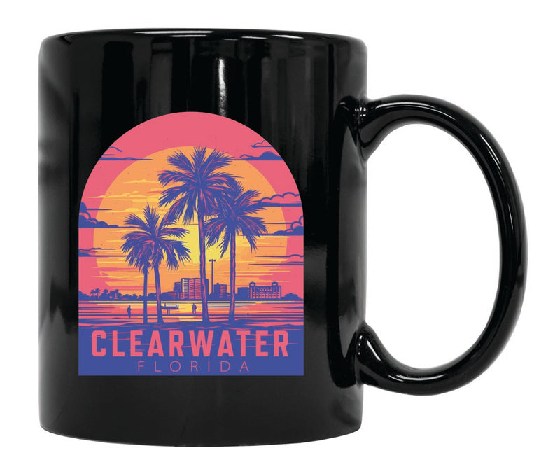Clearwater Florida Souvenir 12 oz Ceramic Coffee Mug Black