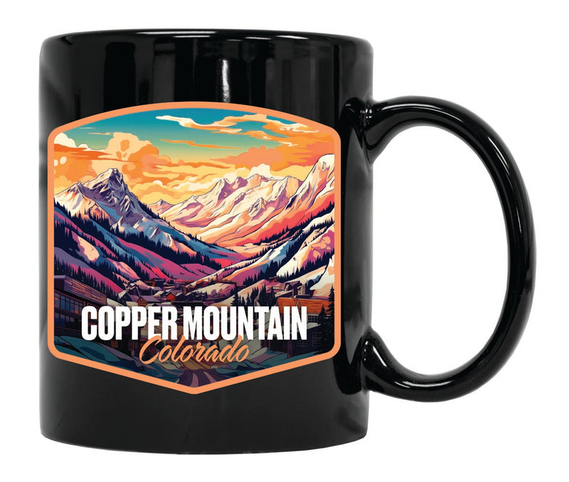 Copper Mountains Colorado Souvenir 12 oz Ceramic Coffee Mug Black