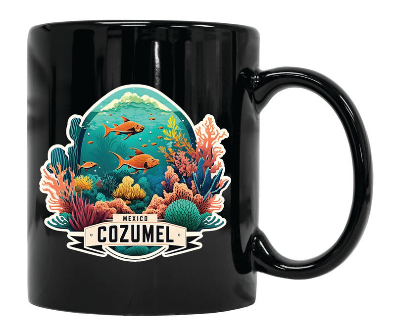 Cozumel Mexico Souvenir 12 oz Ceramic Coffee Mug Black
