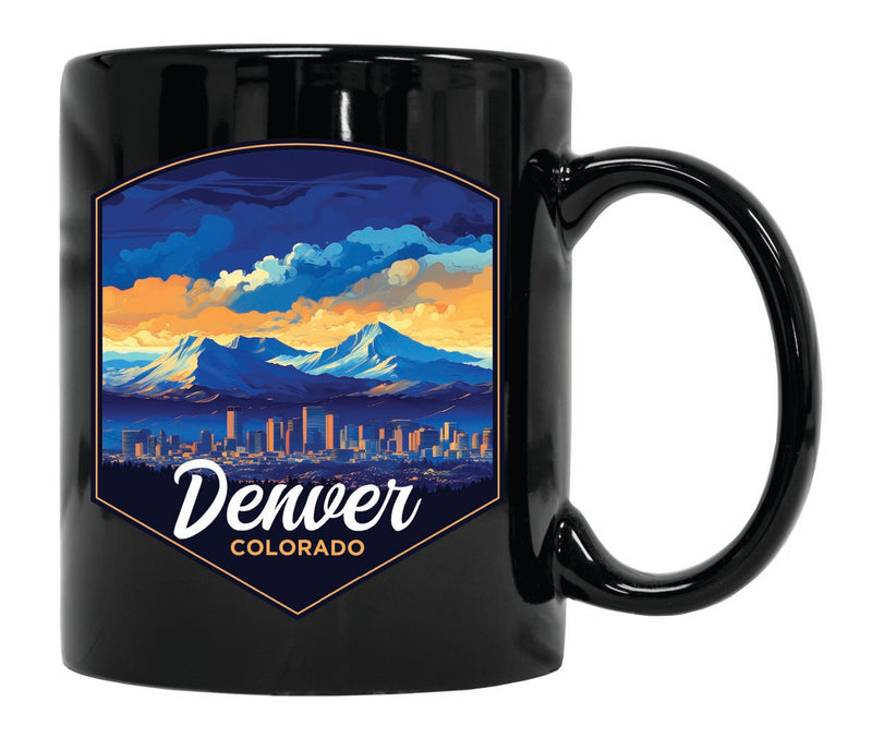 Denver Colorado Souvenir 12 oz Ceramic Coffee Mug Black