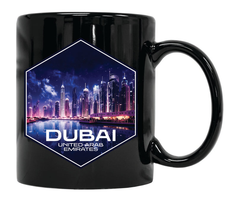 Dubai United Arab Emirates Souvenir 12 oz Ceramic Coffee Mug Black