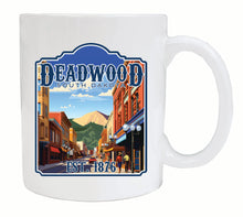 Load image into Gallery viewer, Deadwood South Dakota Wild West Design Souvenir 12 oz Ceramic Coffee Mug
