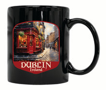 Load image into Gallery viewer, Dublin Ireland Red Pub Design Souvenir 12 oz Ceramic Coffee Mug Black 2-Pack
