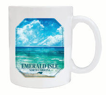 Load image into Gallery viewer, Emerald Isle North Carolina Serene Ocean Design Souvenir 12 oz Ceramic Coffee Mug
