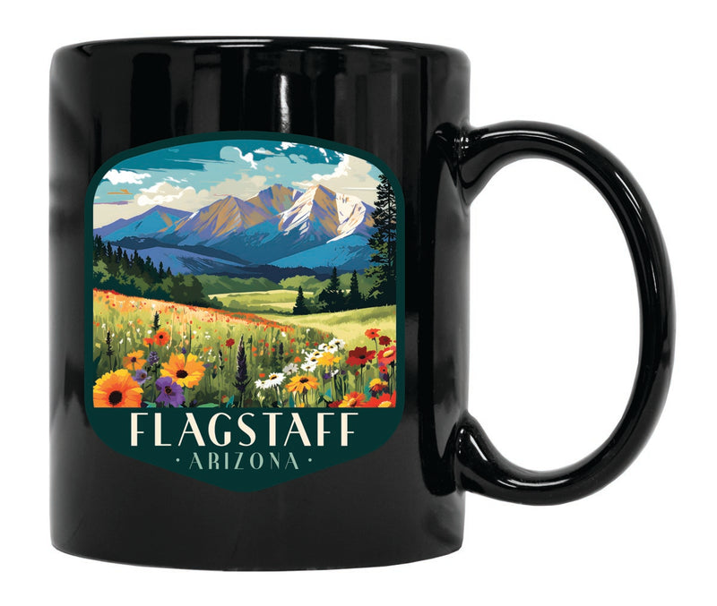 Flagstaff Arizona Souvenir 12 oz Ceramic Coffee Mug Black
