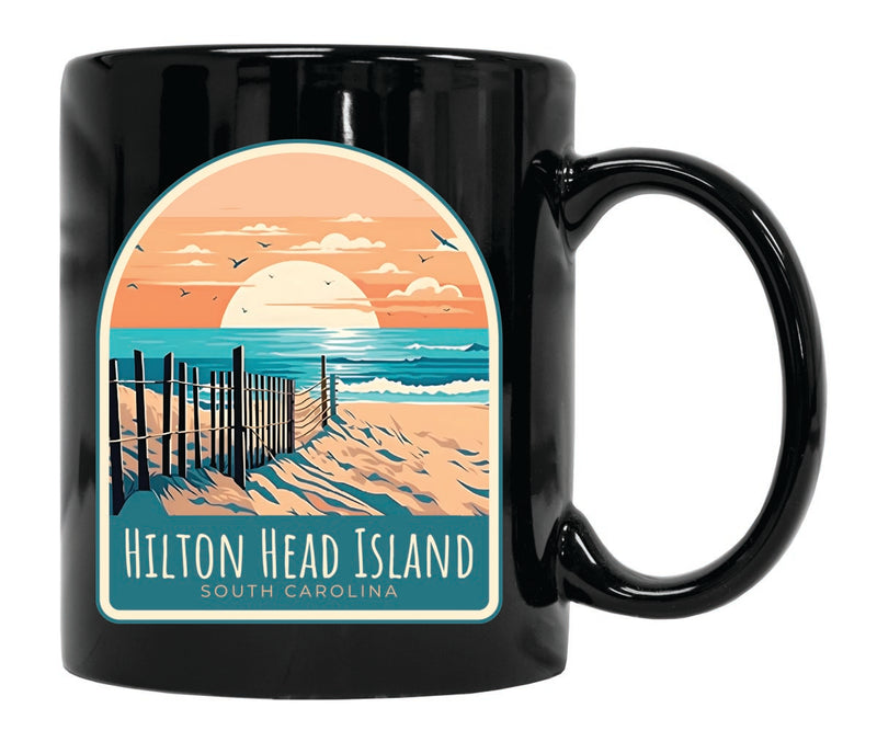 Hilton Head Island South Carolina Souvenir 12 oz Ceramic Coffee Mug Black
