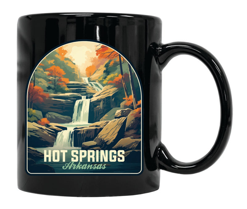 Hot Springs Arkansas Souvenir 12 oz Ceramic Coffee Mug Black