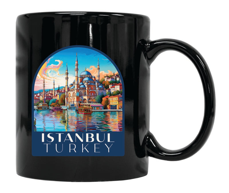 Istanbul Turkey Souvenir 12 oz Ceramic Coffee Mug Black