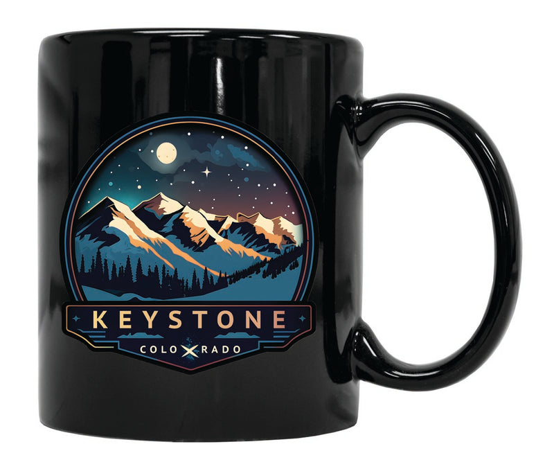 Keystone Colorado Souvenir 12 oz Ceramic Coffee Mug Black