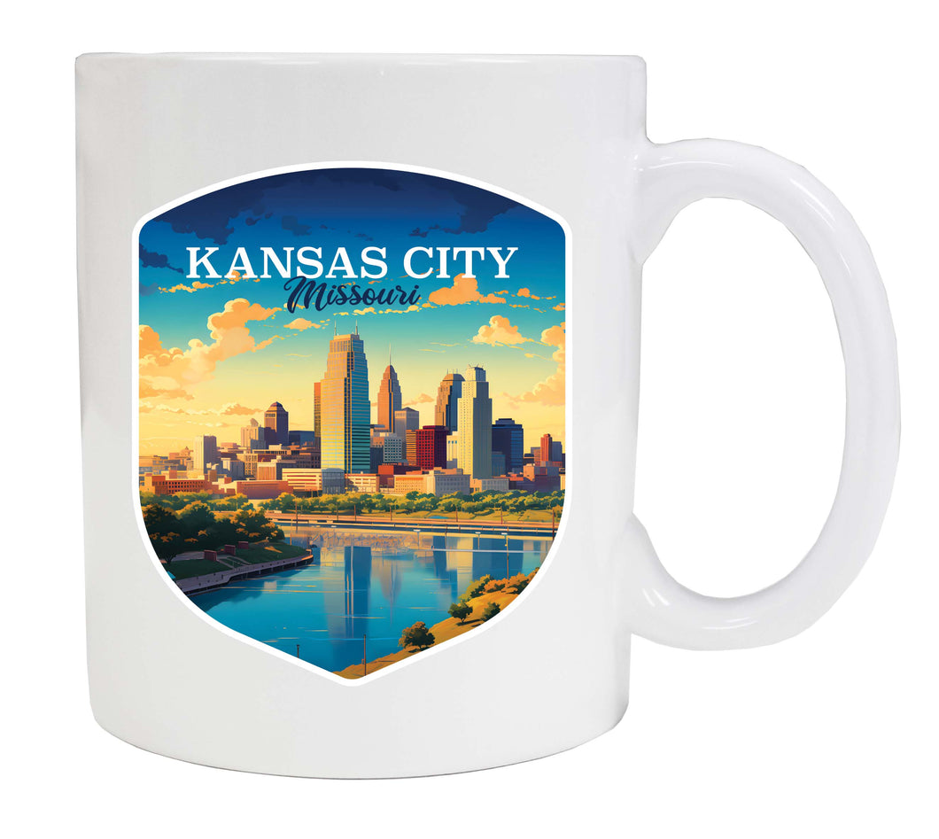 Kansas City Missouri Design A Souvenir 12 oz Ceramic Coffee Mug White Single
