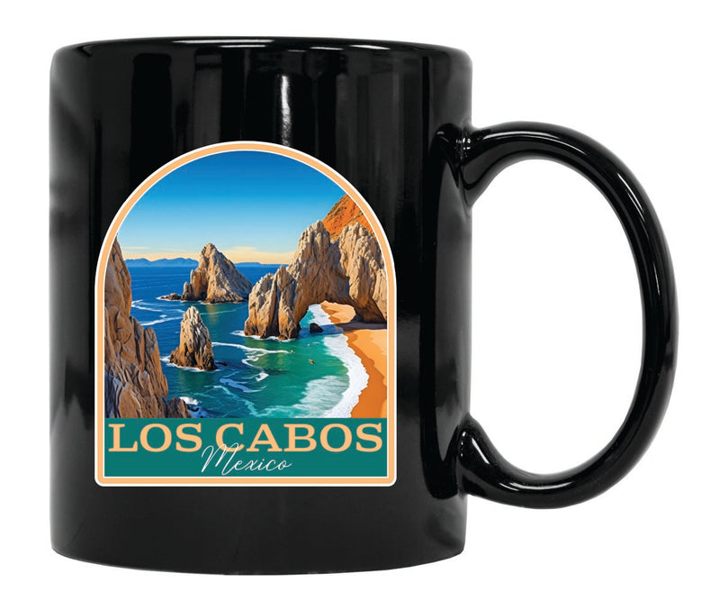 Los Cabos Mexico Souvenir 12 oz Ceramic Coffee Mug Black