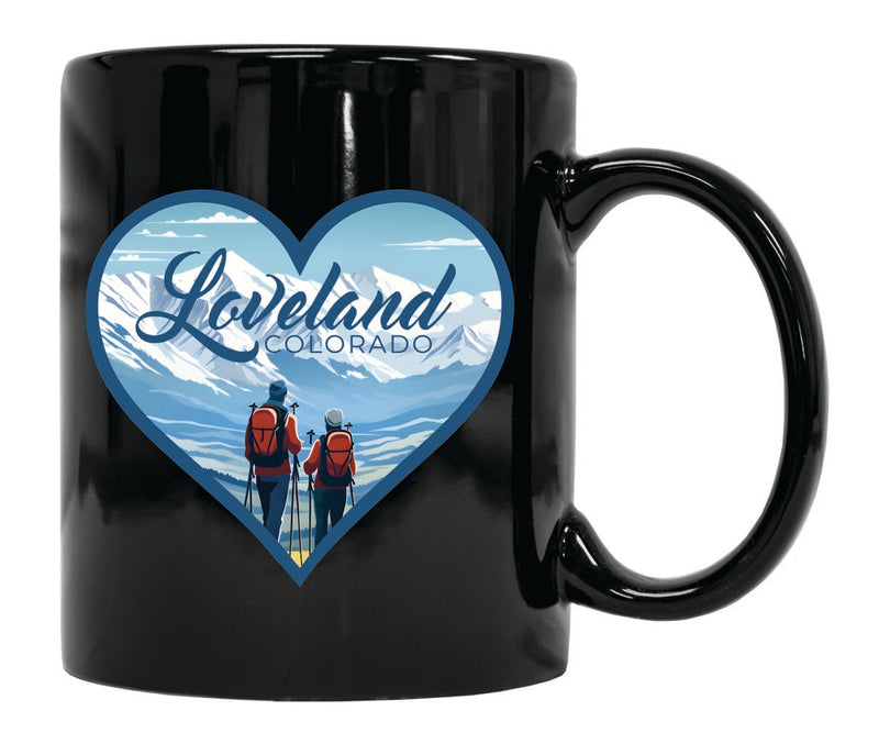 Loveland Colorado Souvenir 12 oz Ceramic Coffee Mug Black
