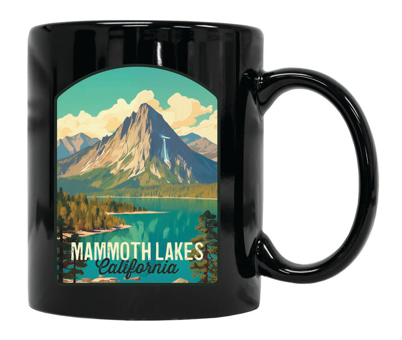 Mammoth Lakes California Souvenir 12 oz Ceramic Coffee Mug Black