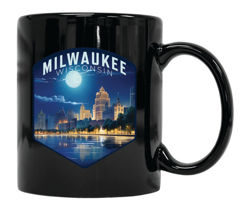 Milwaukee Wisconsin Souvenir 12 oz Ceramic Coffee Mug Black
