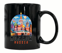Load image into Gallery viewer, Moscow Russia Saint Basil&#39;s Cathedral Illustration Design Souvenir 12 oz Ceramic Coffee Mug
