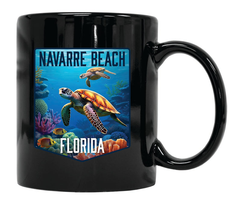 Navarre Beach Florida Souvenir 12 oz Ceramic Coffee Mug Black