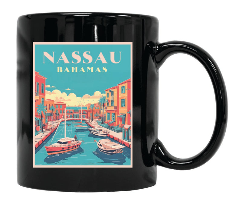 Nassau the Bahamas Souvenir 12 oz Ceramic Coffee Mug Black