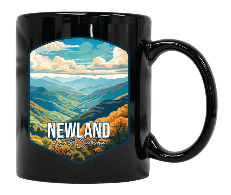 Newland North Carolina Souvenir 12 oz Ceramic Coffee Mug Black