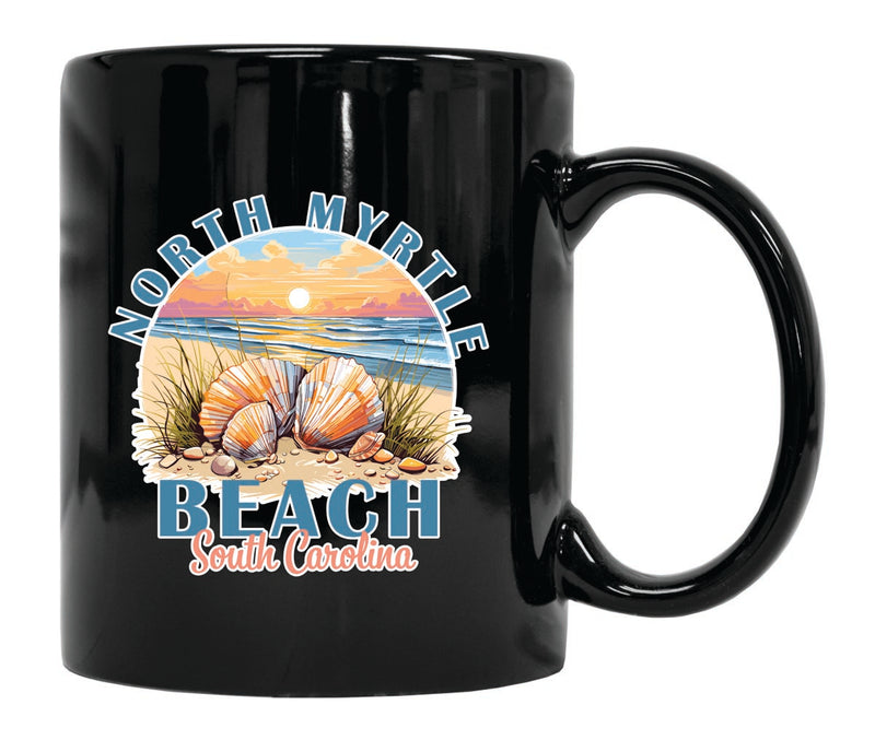 North Myrtle Beach South Carolina Souvenir 12 oz Ceramic Coffee Mug Black