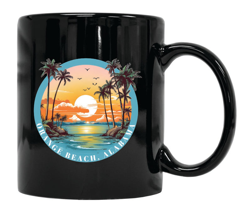 Orange Beach Alabama Souvenir 12 oz Ceramic Coffee Mug Black