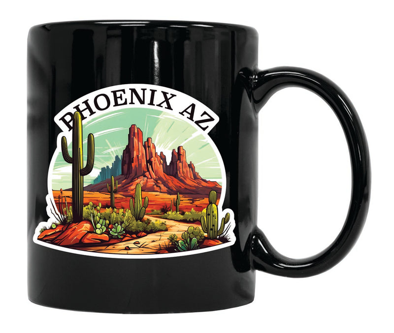 Phoenix Arizona Souvenir 12 oz Ceramic Coffee Mug Black