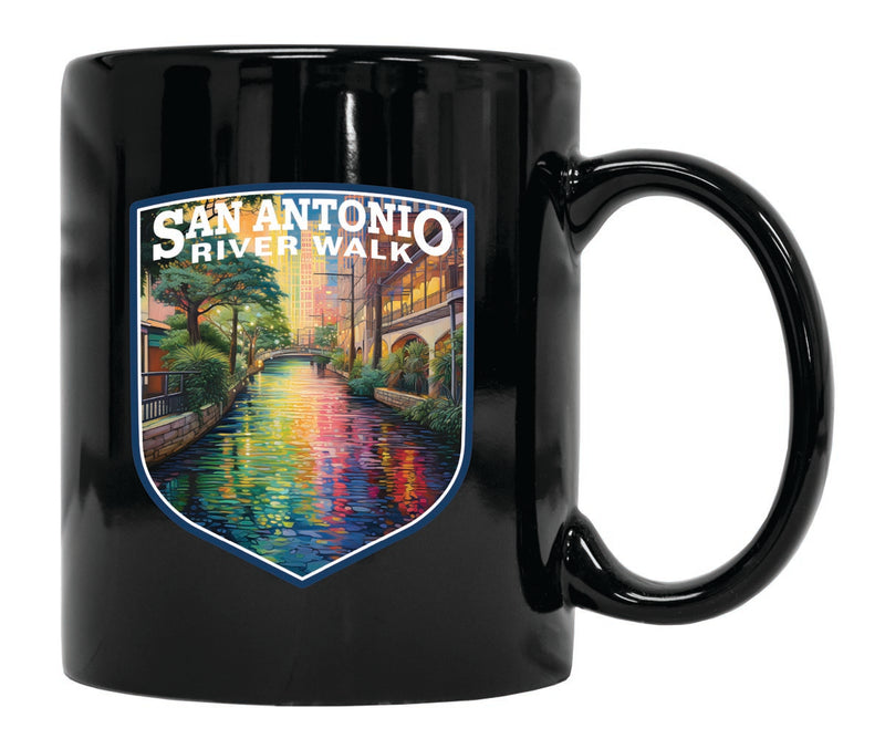 San Antonio Texas Souvenir 12 oz Ceramic Coffee Mug Black