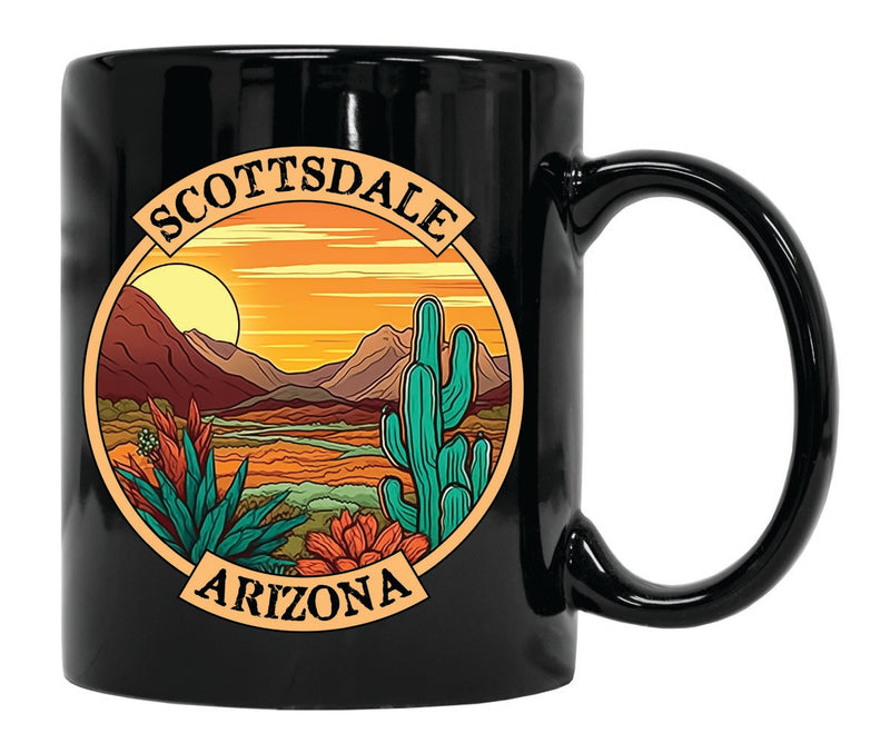 Scottsdale Arizona Souvenir 12 oz Ceramic Coffee Mug Black
