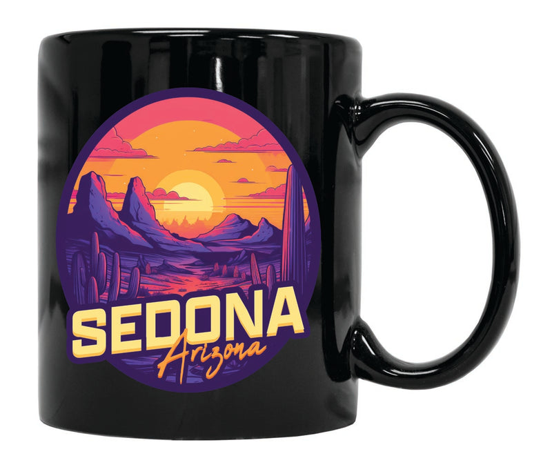 Sedona Arizona Souvenir 12 oz Ceramic Coffee Mug Black