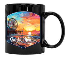 Load image into Gallery viewer, Santa Monica California Design A Souvenir 12 oz Ceramic Coffee Mug Black 2-Pack
