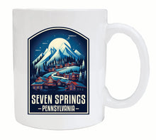 Load image into Gallery viewer, Seven Springs Pennsylvania Snowy Village Design Souvenir 12 oz Ceramic Coffee Mug
