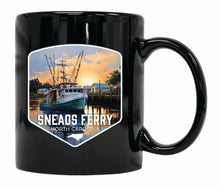 Load image into Gallery viewer, Sneads Ferry North Carolina Shrimp Boat Design Souvenir 12 oz Ceramic Coffee Mug

