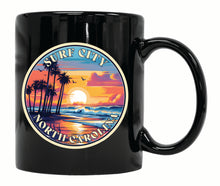 Load image into Gallery viewer, Surf City North Carolina Palm Sunset Design Souvenir 12 oz Ceramic Coffee Mug

