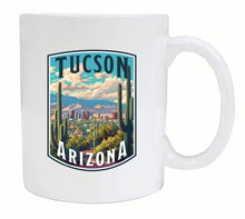 Load image into Gallery viewer, Tucson Arizona Cactus and Cityscape Design Souvenir 12 oz Ceramic Coffee Mug
