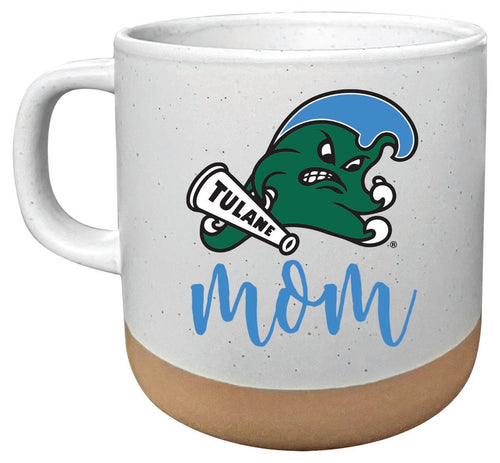 Tulane University Green Wave 14 oz Mug with Clay Bottom Mom Design Officially Licensed