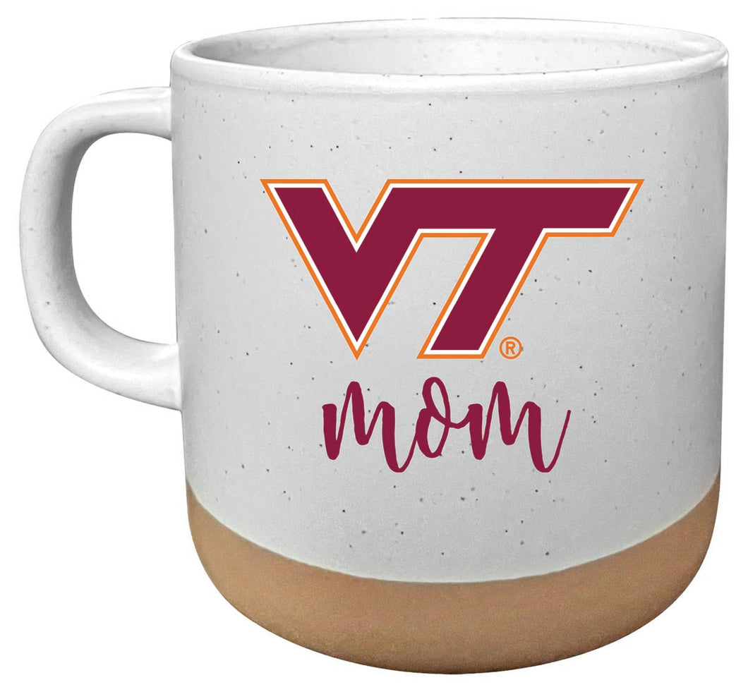 Virginia Tech Hokies 14 oz Mug with Clay Bottom Mom Design Officially Licensed