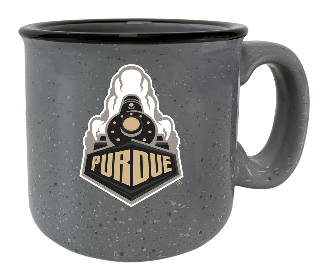 Purdue Boilermakers Speckled Ceramic Camper Coffee Mug - Grey