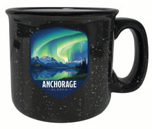 Load image into Gallery viewer, Anchorage Alaska Aurora Borealis Design Souvenir 16 oz Ceramic camping mug
